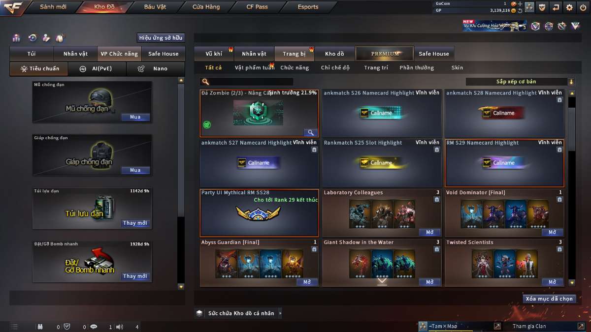 shop acc cf uy tin gia re